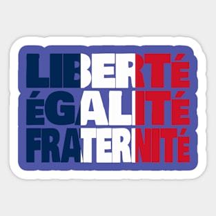 France Motto Flag Sticker